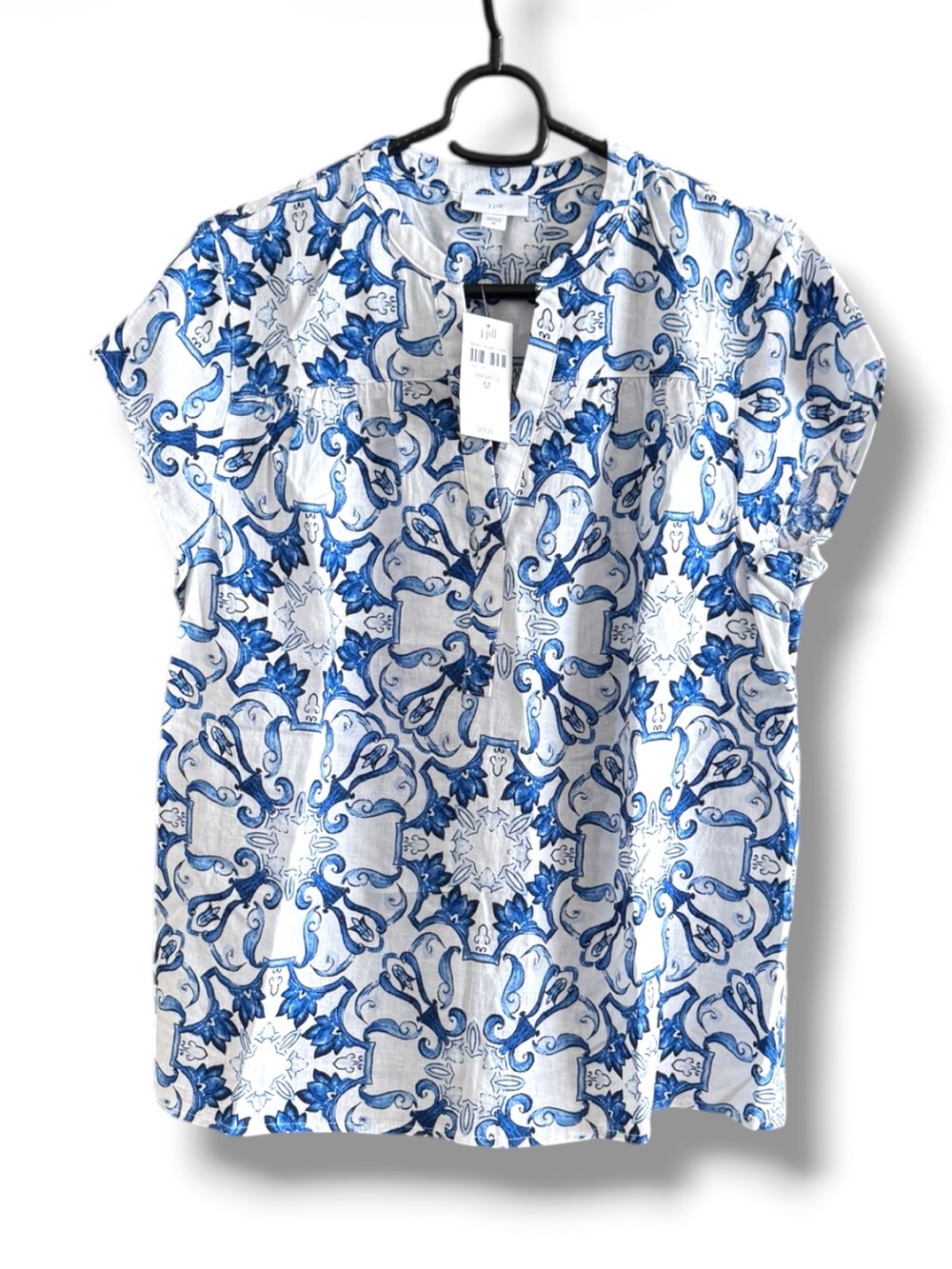 J Jill Linen Cap Sleeve Blouse NEW